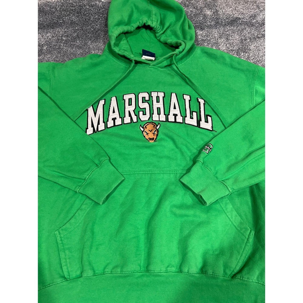Marshall University Thundering Herd Hoodie Green Collegiate Sweatshirt XL